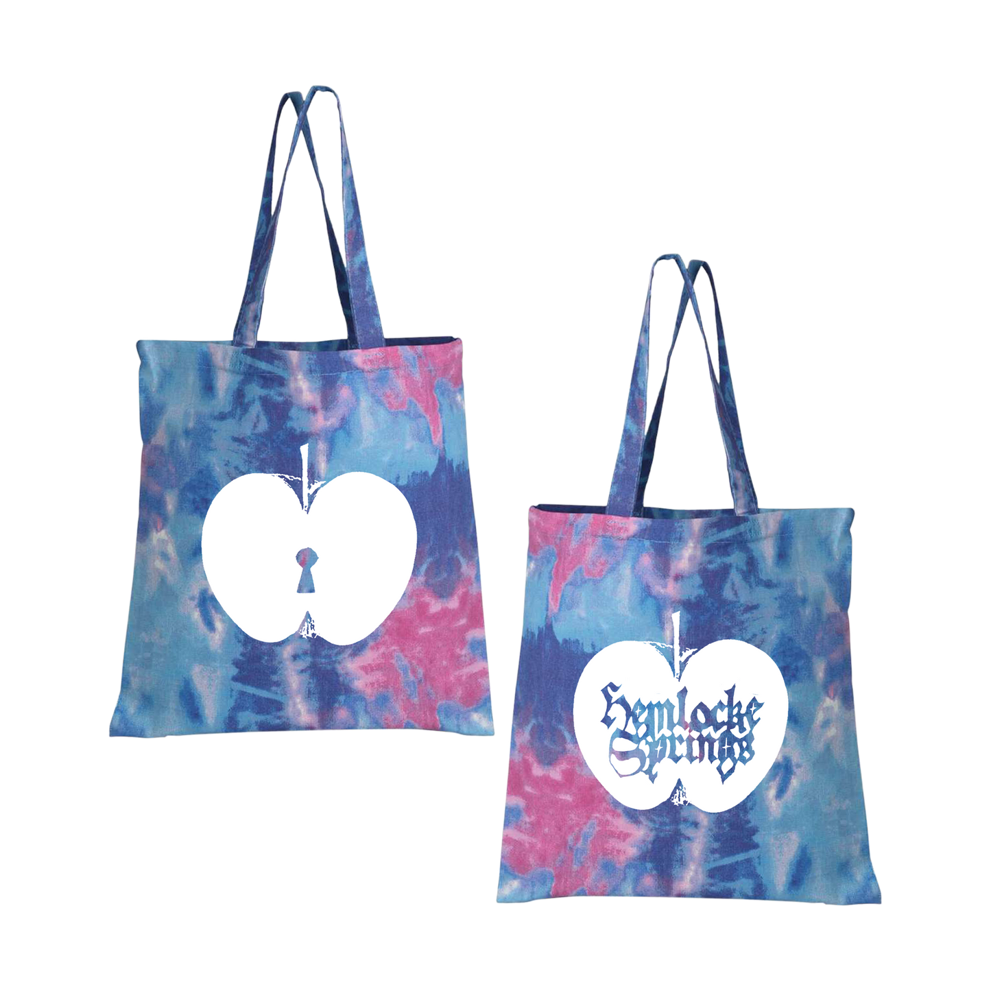 Apple Keyhole Tie Dye Totebag